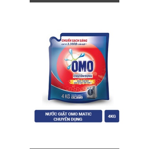 Nước giặt đậm đặc omo chuyên dụng 4kg .