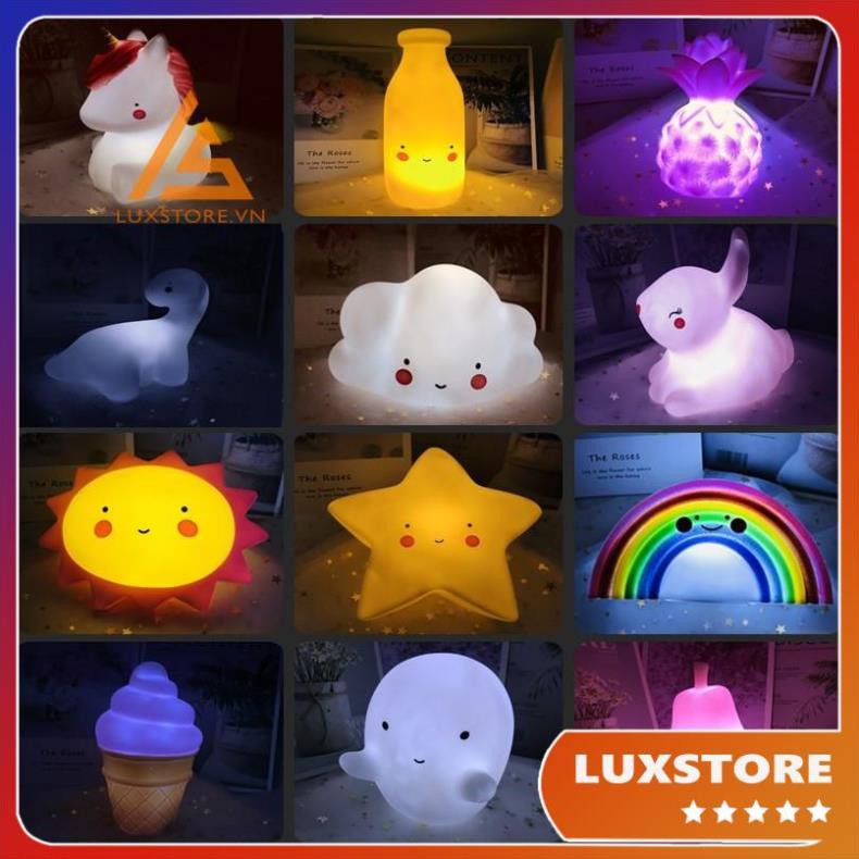 ĐÈN NGỦ XINH XẮN THIẾT KẾ ĐÁNG YÊU HÌNH NHÂN VÂT HOẠT HÌNH  CHO MẸ VÀ BÉ