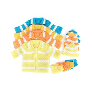 Set 1 Áo + 1 Nón Và 2 Bao Tay Bằng Len Giữ Ấm Cho Bé