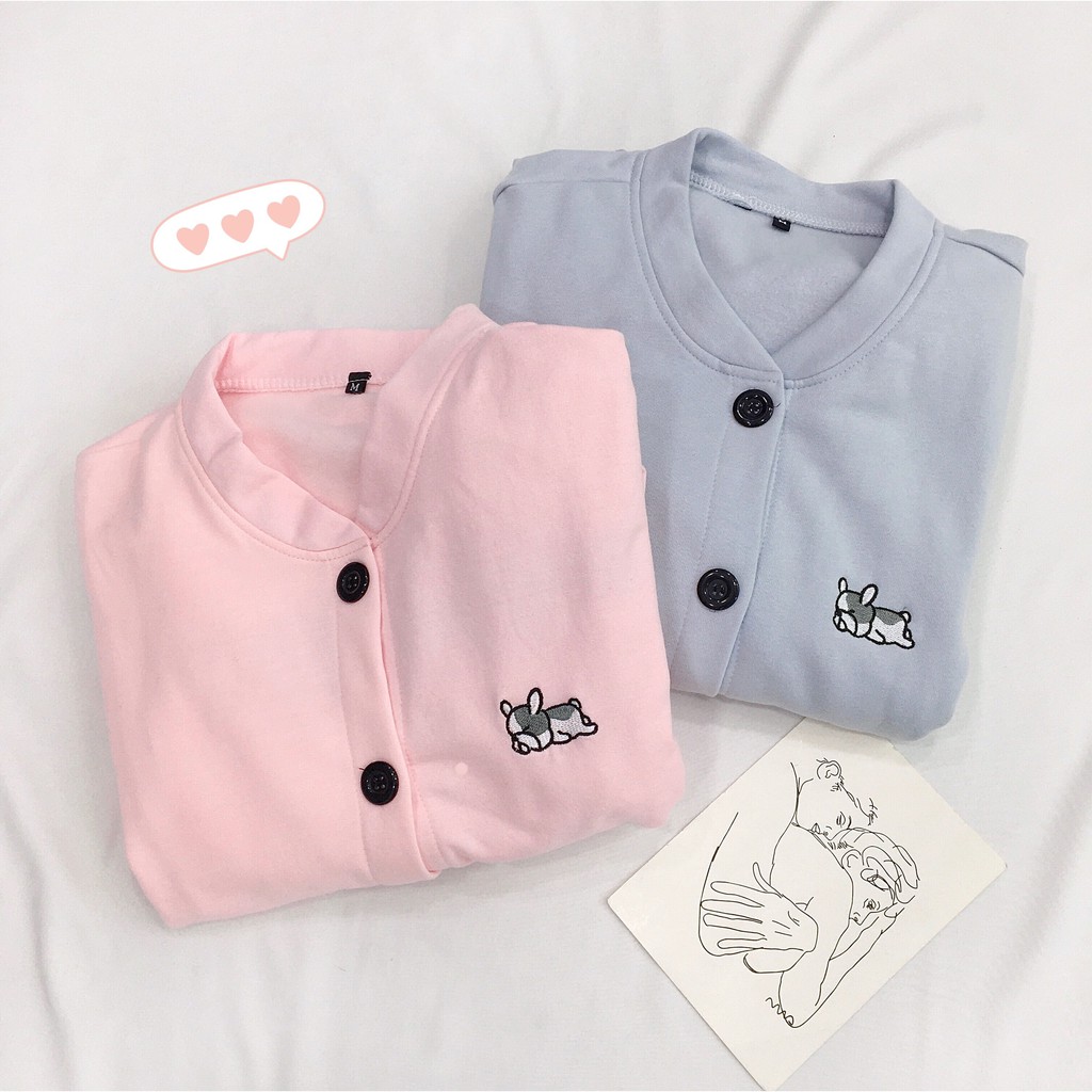 [Mã WAINCU20 hoàn 20% xu đơn 99k] Áo khoác nỉ ulzzang form rộng tay dài cardigan PUPPY (ẢNH THẬT) | BigBuy360 - bigbuy360.vn