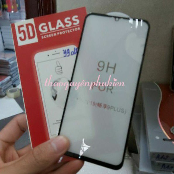 Kính cường lực cho huawei Y9 2019 hiệu Glass 5D xịn full keo màn hình