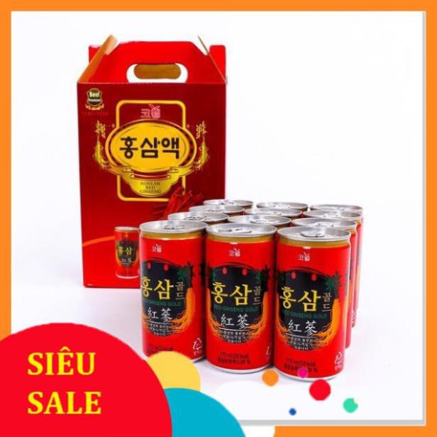 Nước Hồng Sâm Hàn Quốc Cowell Korean Red Ginseng Drink 12 lon x 175ml