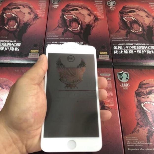 Kính chống nhìn trộm full màn KING KONG 4D chính hãng WK Ip 6 6plus 7 7plu 8 8plus x