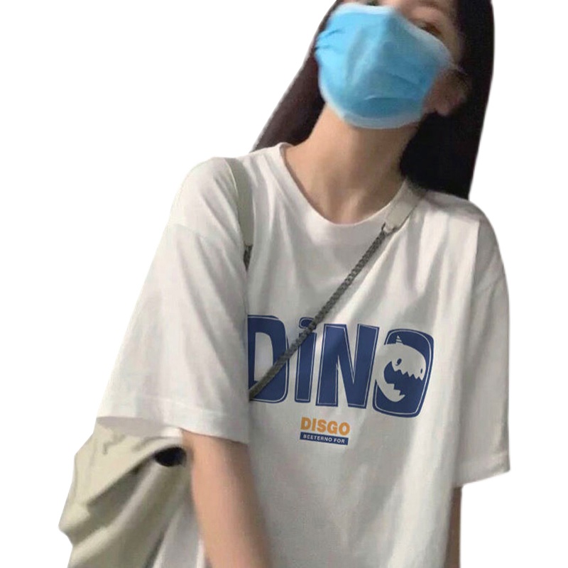 Áo thun SUXI tay ngắn cổ tròn in họa tiết chữ cái thời trang mùa hè trẻ trung dành cho nữ