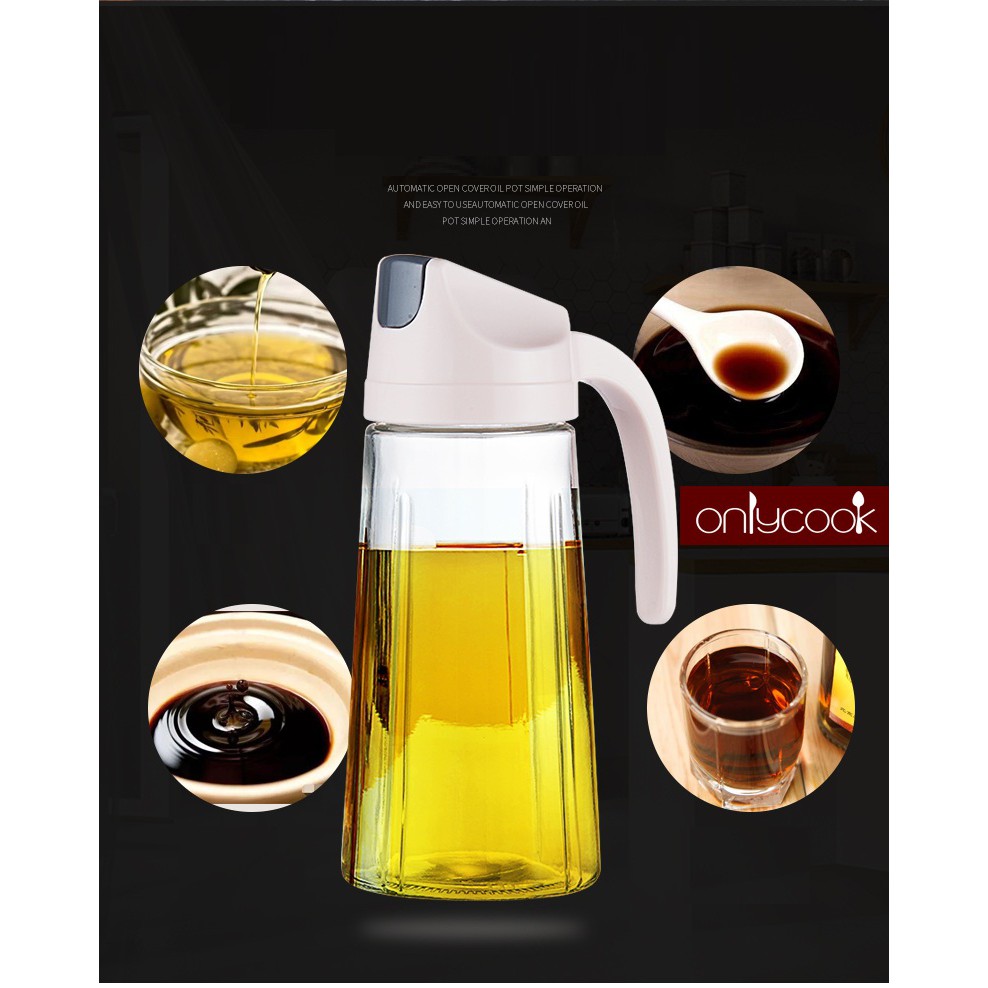BÌNH ĐỰNG NƯỚC CHẤM DẦU ĂN THỦY TINH ONLYCOOK 630ML