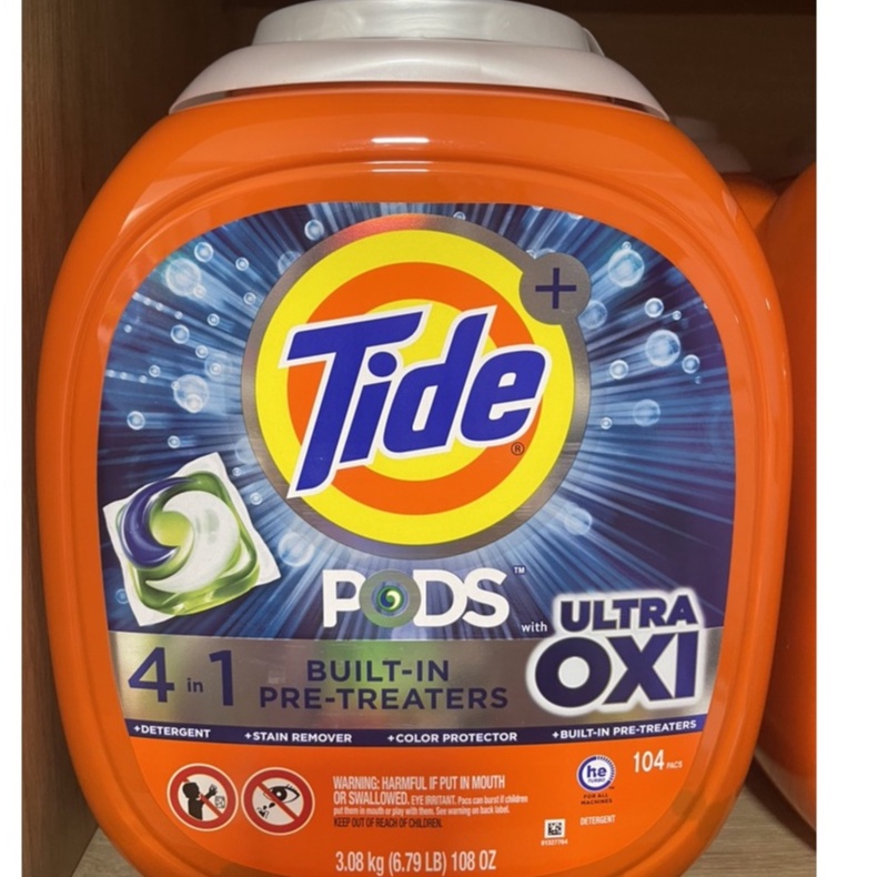 Viên Giặt Xả Tide Pods Ultra Oxi 104 Viên Hàng Chuẩn Mỹ