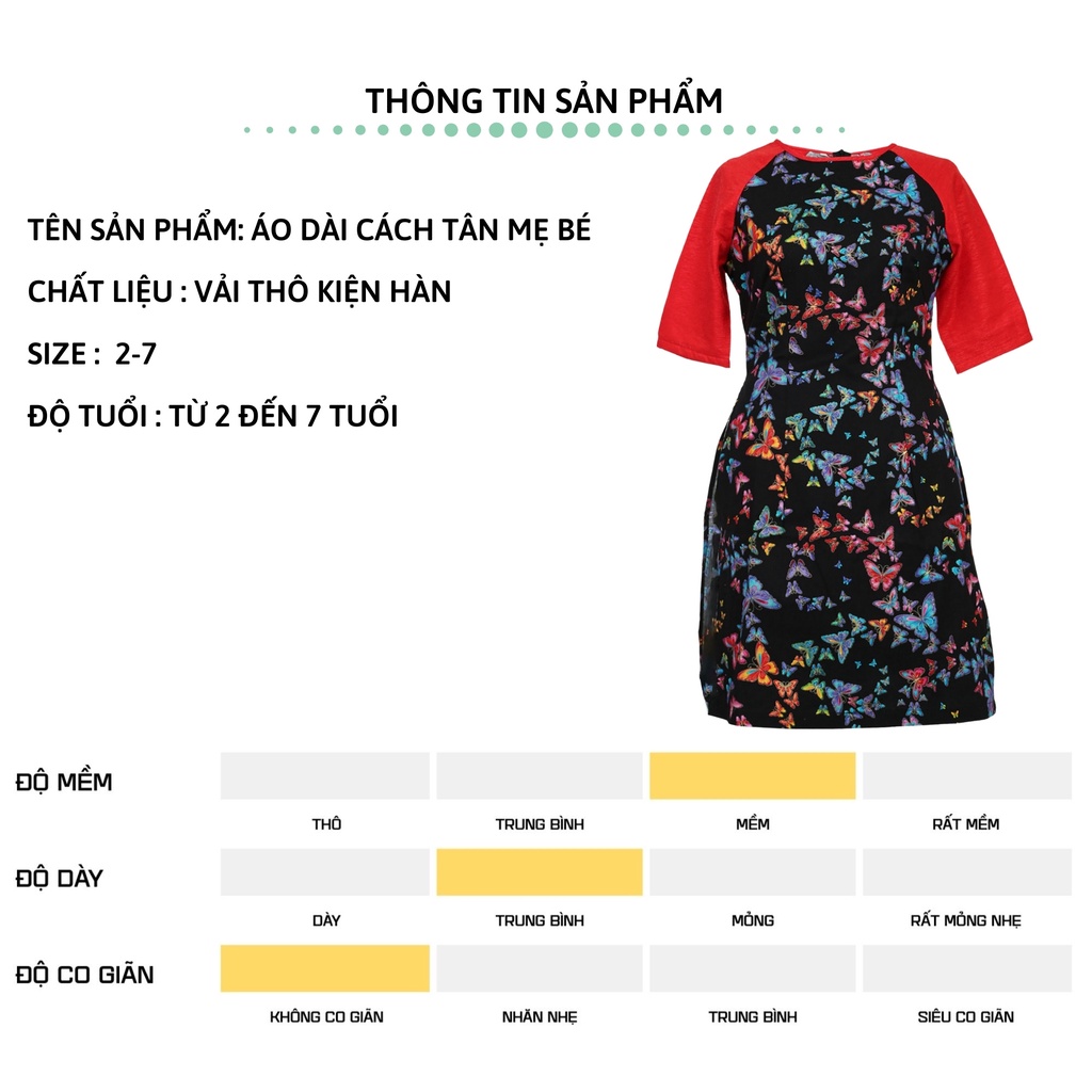 Áo dài cho mẹ bé 27Kids áo dài cách tân nữ may từ vải thô kiện hàn quốc cho mẹ từ 40-52Kg GLDR3