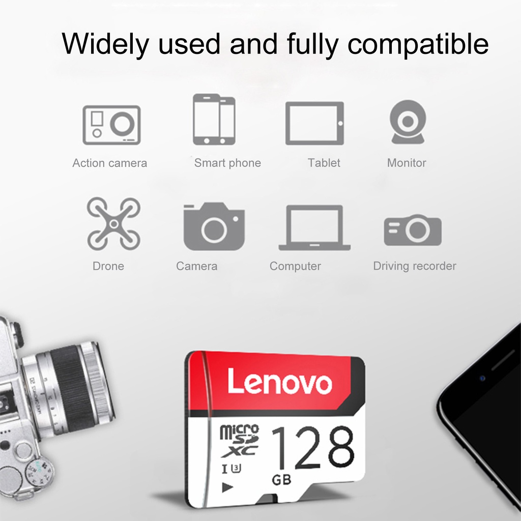 Thẻ nhớ TF Lenovo tốc độ cao Micro U3 4G 8G 16G 32G 64G 128G