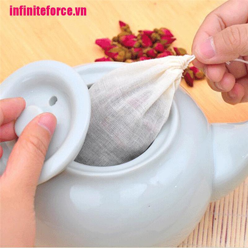 Bộ 10 Túi Lọc Trà Chất Liệu Cotton Kích Thước 8x10cm
