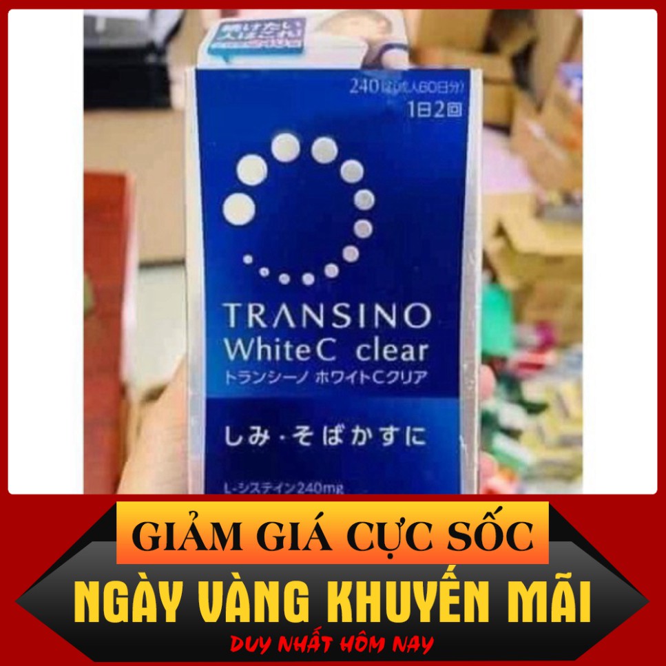 GIÁ CỰC SỐC TRANSINO XANH 120 Viên - Viên Uống Trị_Nám, Trắng_Da Transino White C Nhật Bản GIÁ CỰC SỐC