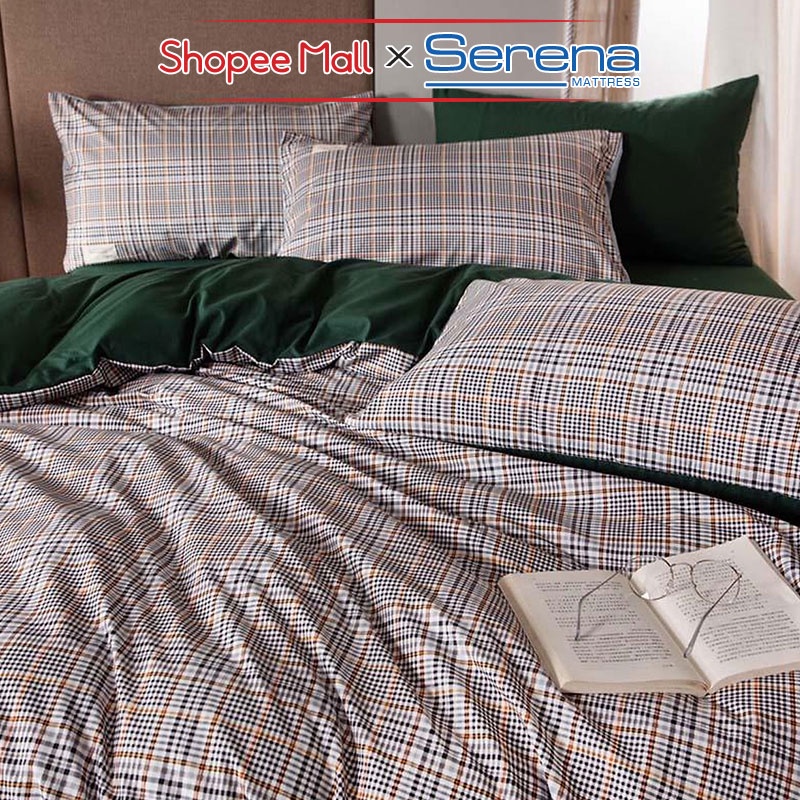 Chăn Ga Gối Nệm 5 Món Cotton Tici SERENA Chính Hãng Set Chăn Drap Nệm Đệm Trải Phủ Giường Trần Bông Cao Cấp