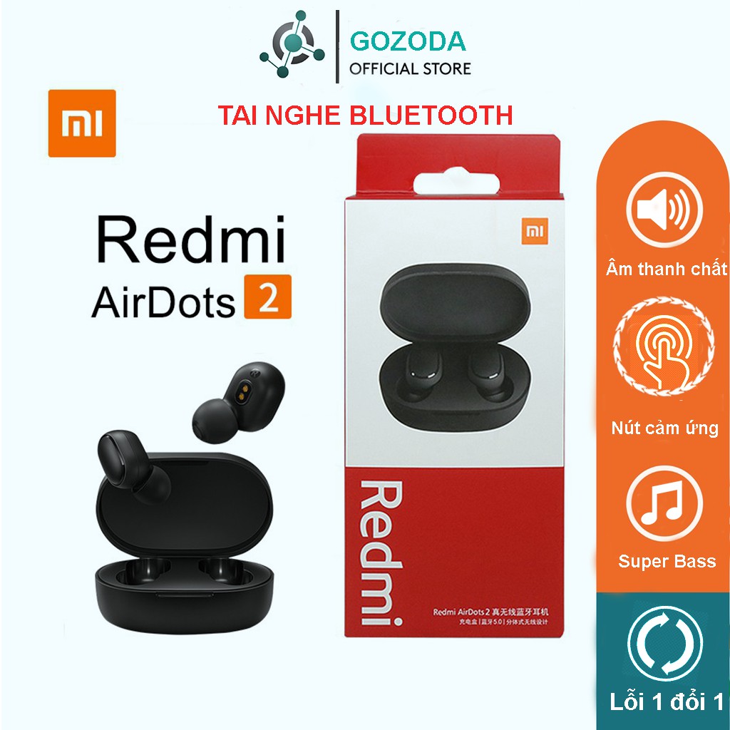 Tai nghe Xiaomi Redmi Airdots 2 TWS 5.0 chống ồn tự động kết nối không dây