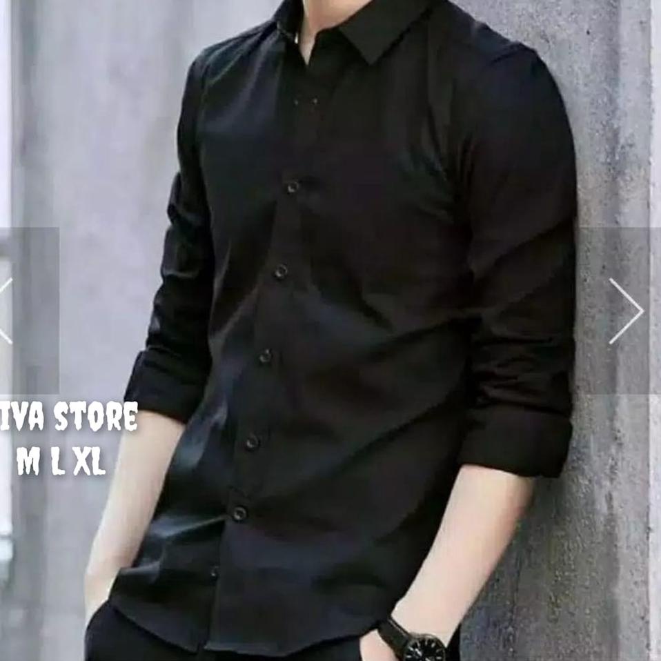 ! Áo Sơ Mi Nam Slimfit Trơn Màu Xanh Dương/Trắng/Đen/Xám Đậm/Xám/Trắng