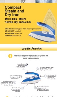 Bàn ủi du lịch xếp gọn locknlock