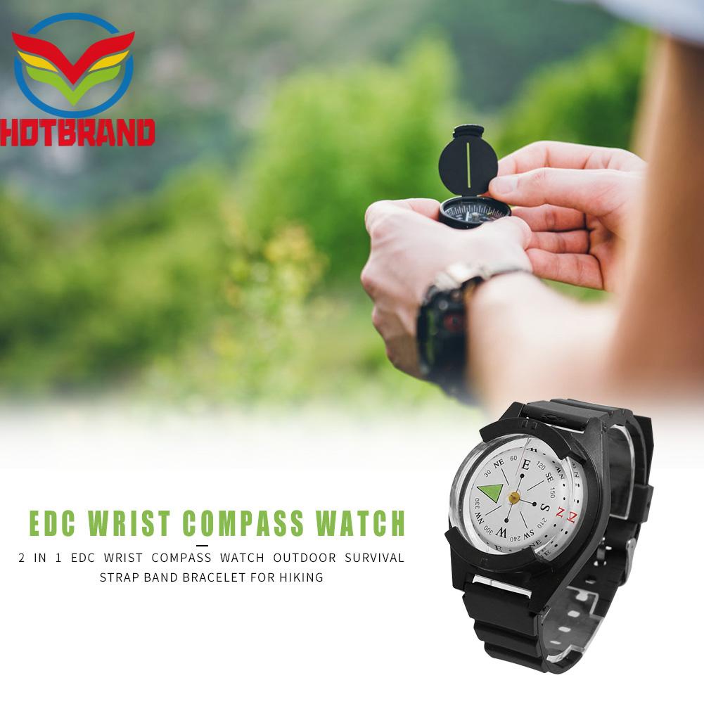 Đồng Hồ Đeo Tay Dây Silicon Chống Nước Có La Bàn