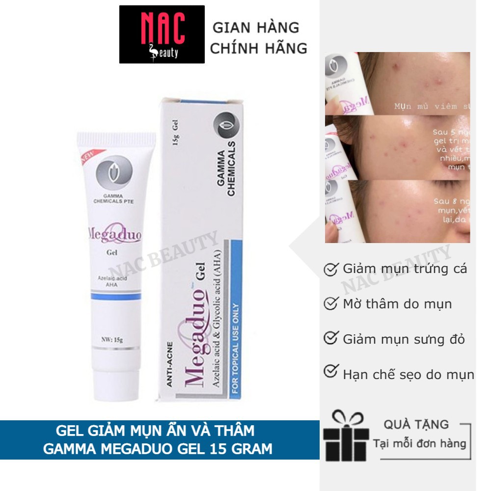 Gel Giảm Mụn Ẩn Và Thâm Gamma Megaduo Gel 15 gram