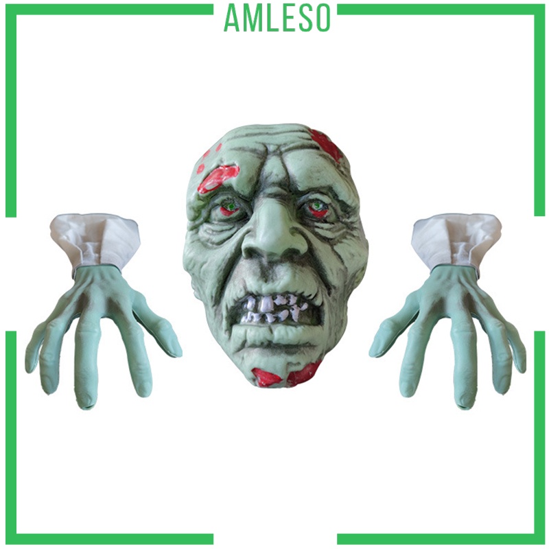 [AMLESO]Scary Garden Zombie Decoration Horrible Outdoor Lawn Severed Spooky Ornament