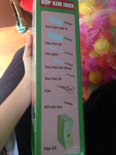 Bộ Dao 7 Món Đế Gỗ Cao Cấp