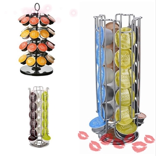 Revolving Rotating Coffee Pod Capsule Holder Tower Stand Rack