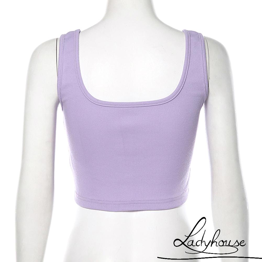 Áo croptop không tay dáng ôm thời trang cho nữ