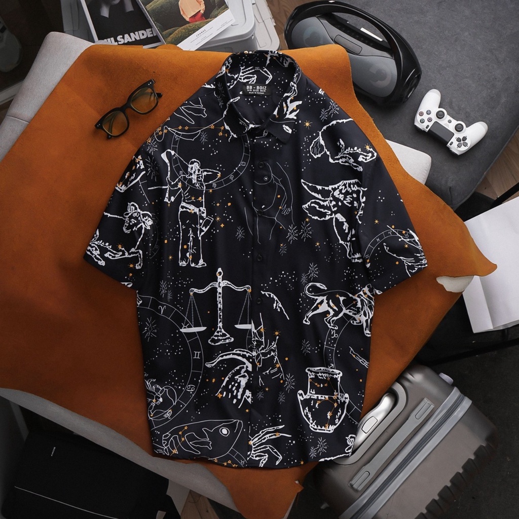 Áo sơ mi tay ngắn nam  họa tiết size lớn, bigsize 80kg đến 130kg