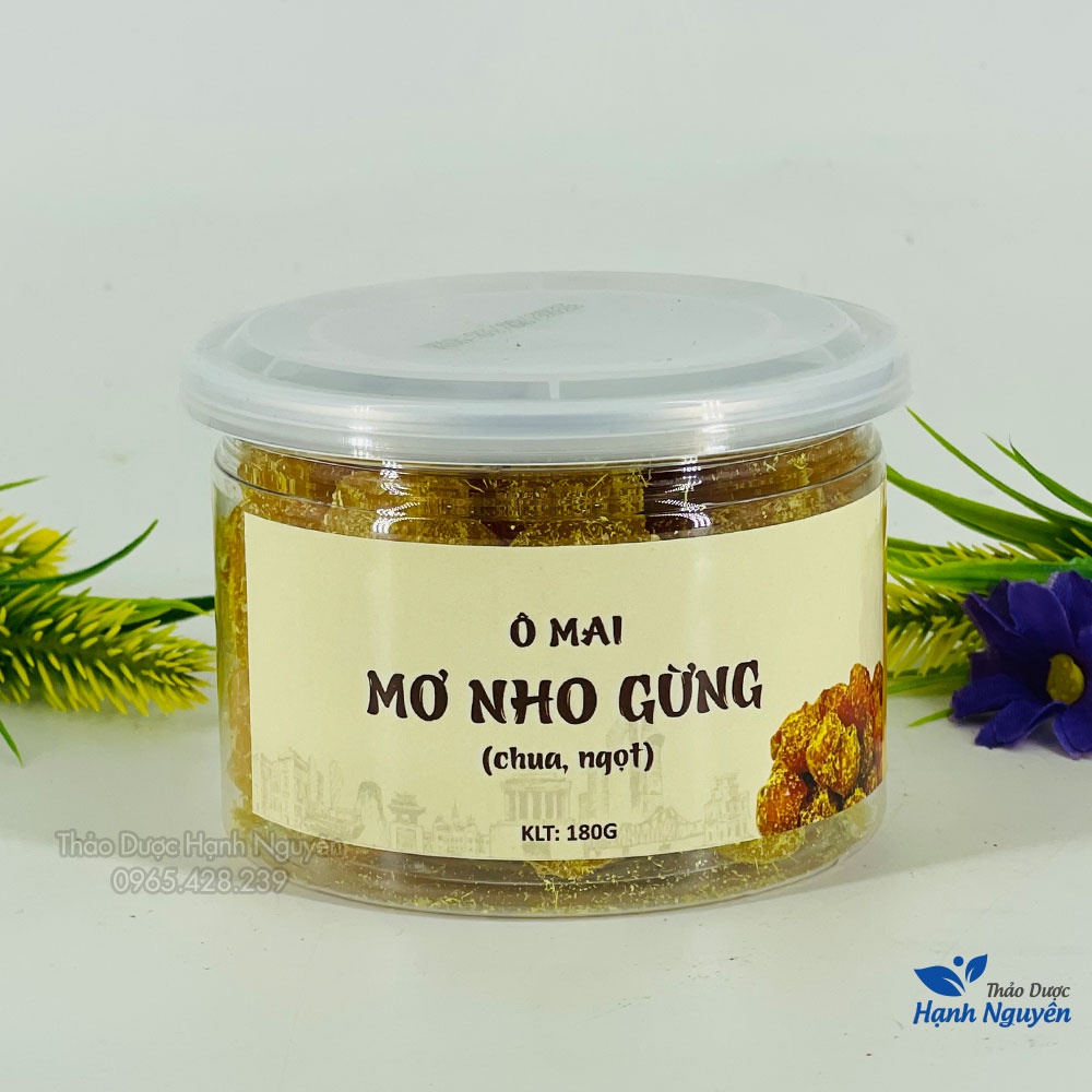 Ô mai mơ nho gừng chua ngọt 100g (Đồ ăn vặt, đặc sản Hà Nội, xí muội) - Thảo Dược Hạnh Nguyên