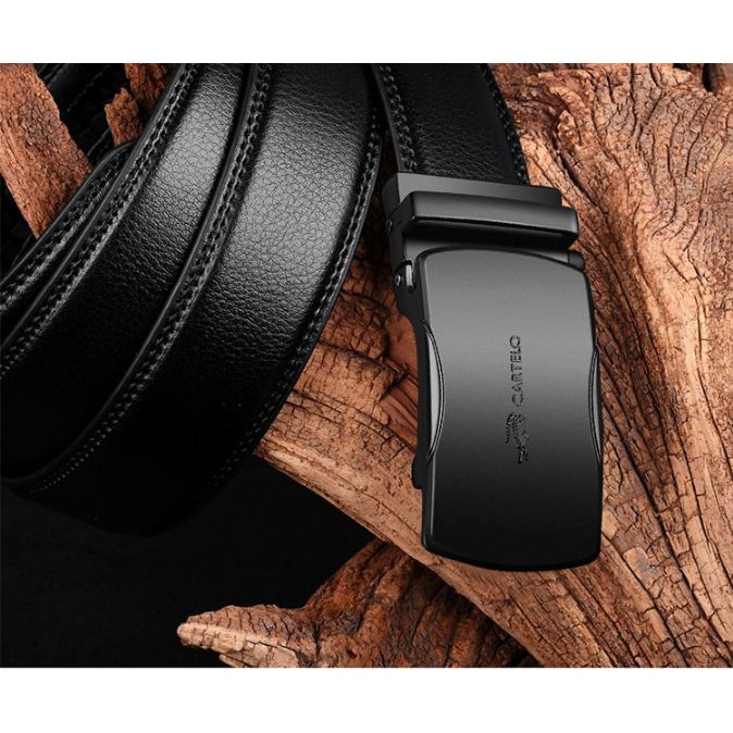 Thắt lưng nam cao cấp CARTELO, dây nịt da thật độ bền cao, sang trọng, hợp thời trang
