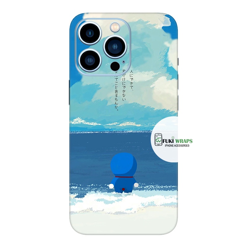 Tấm dán Skin Doremon FULL VIỀN Dành Cho 13prm , 12prm , 11prm , x, xsm , xr, 6p , 7p , 8p - FukiShop