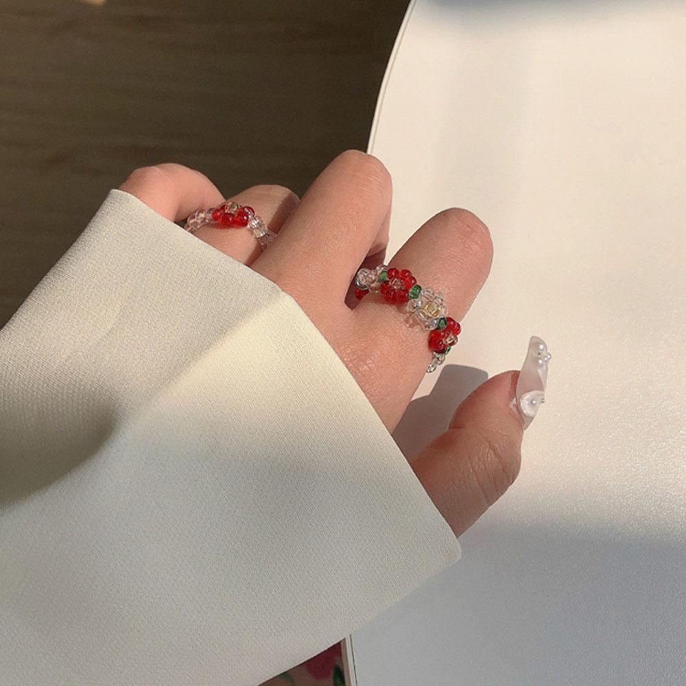 Nhẫn VANES1 Co Giãn Trong Suốt Thiết Kế Ngọt Ngào Thời Trang Mùa Hè 2021