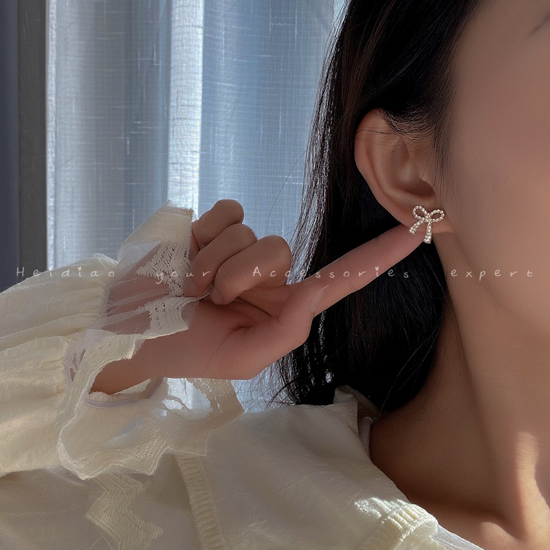 MOCHASHUBông Tai Hình Nơ Xinh Xắn Dành Cho Nữ
