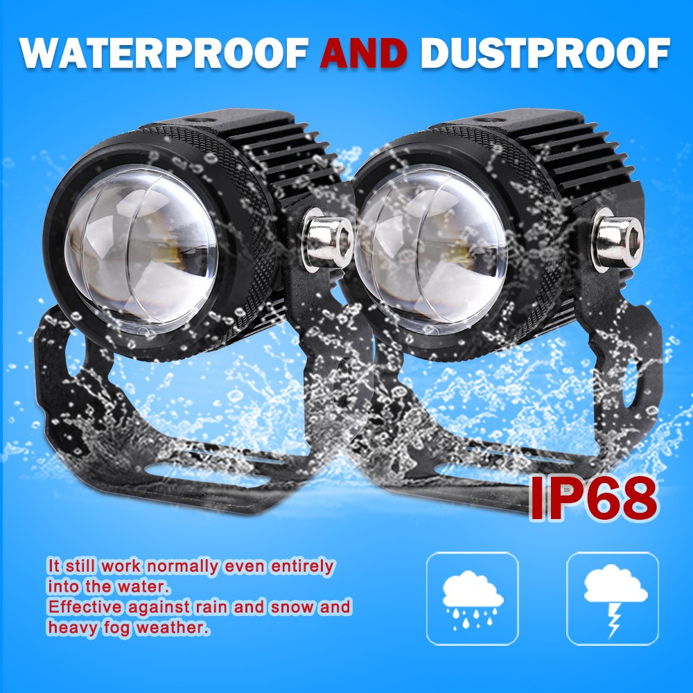 UNI-SHINE Mini LED Light pods 2inch LED Driving Lights 2 Color White Yellow Fog Lights Spot Beam for Motor ATV Truck Boat 4x4 SUV UTV Tractor Forklift