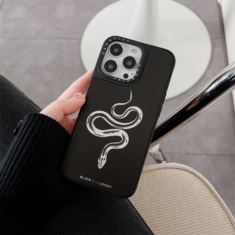 Ốp Điện Thoại Hình Đầu Lâu Hoa Da Rắn Cho iphone 15 14 pro max 13 pro max 11 promax 12promax 6 / 7g 7 / 8 plus