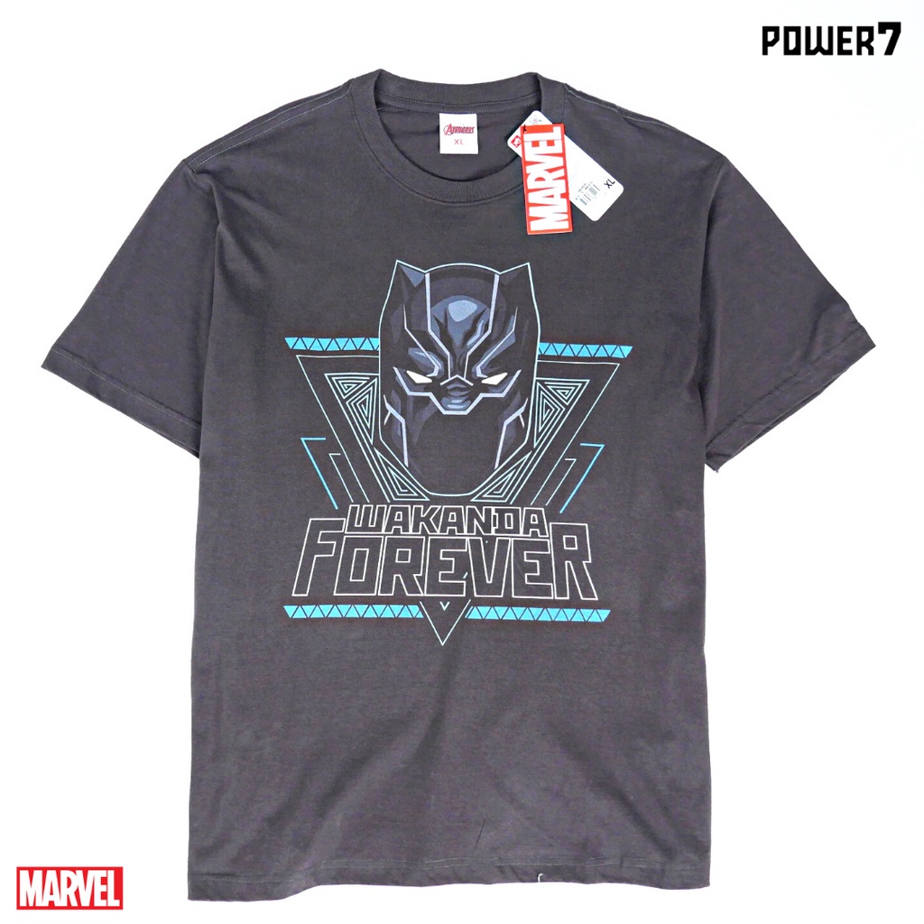 Power 7 Shop MARVEL Black Panther Hoạt Hình Áo Thun Authentic COMICS T-SHIRTS (MVX-175-Gray)