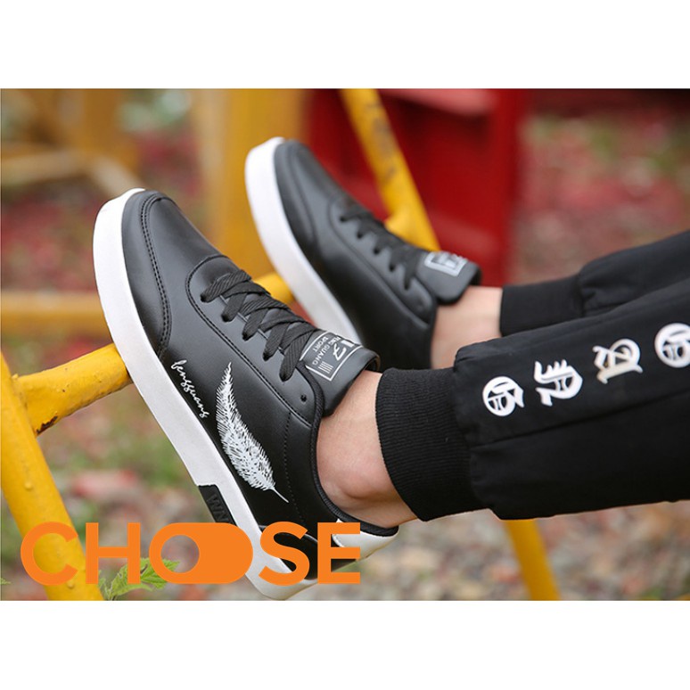 🍄 Giày Nam Choose Giày Thể Thao Bata Nam Họa Tiết Lông Vũ Ấn Tượng, Phong Cách Hàn Quốc GK6K6