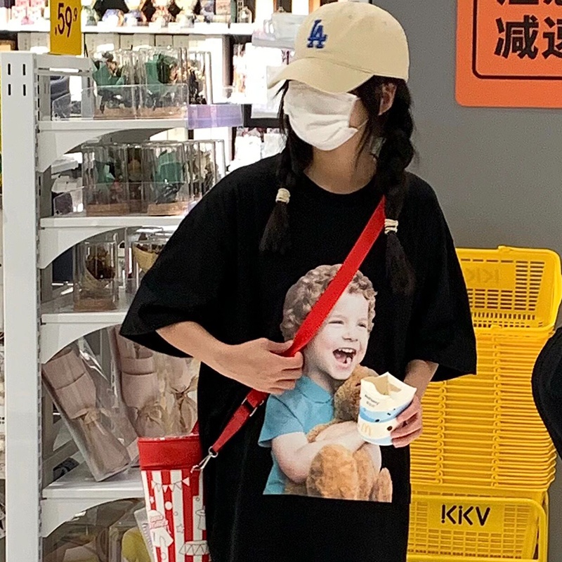 NRVP Áo Thun Cotton Tay Ngắn Cổ Tròn Màu Trơn Thời Trang Dành Cho Nữ