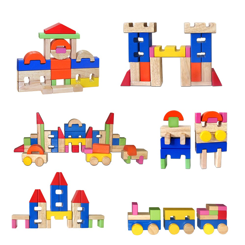 Đồ chơi gỗ Winwintoys - Bộ xếp lâu đài 66152