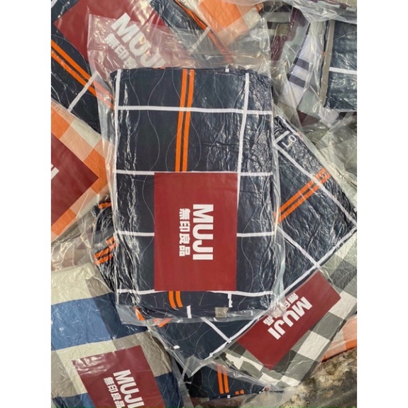 CHĂN HÈ THU MUJI KẺ TRẦN BÔNG, chăn văn phòngLOẠI 1 Siêu Rẻ