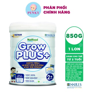 Sữa bột NutiFood GrowPlus+ Hộp 850gr (Trắng)