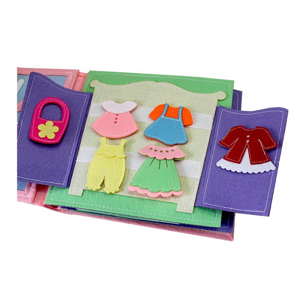 Sách vải một ngày của công chúa nhỏ elsa – dành cho bé gái từ 1 – 10 tuổi| sách vải xuất khẩu khasa
