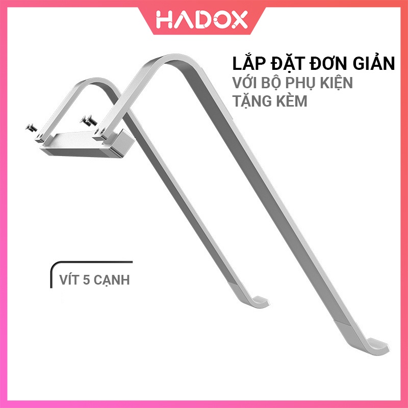 Giá đỡ Laptop, Macbook, iPad bằng nhôm cố định hỗ trợ tản nhiệt có thể tháo rời, đế tản nhiệt laptop, đế kê laptop nhôm