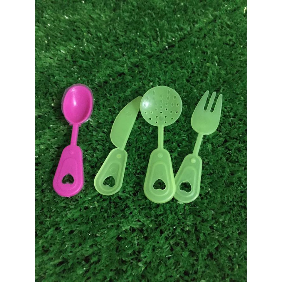 Đồ chơi búp bê - Chén bát dĩa, ly, bộ ấm trà, xoong chảo - vật dụng nhà bếp cho búp bê