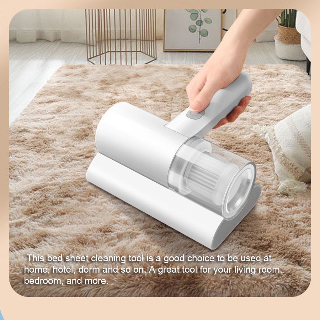 Wireless Bed Sheet Strong Suction Force Vacuum with Dust Bin Bedroom Insect Remover Rechargeable Cleaning Toolburang
