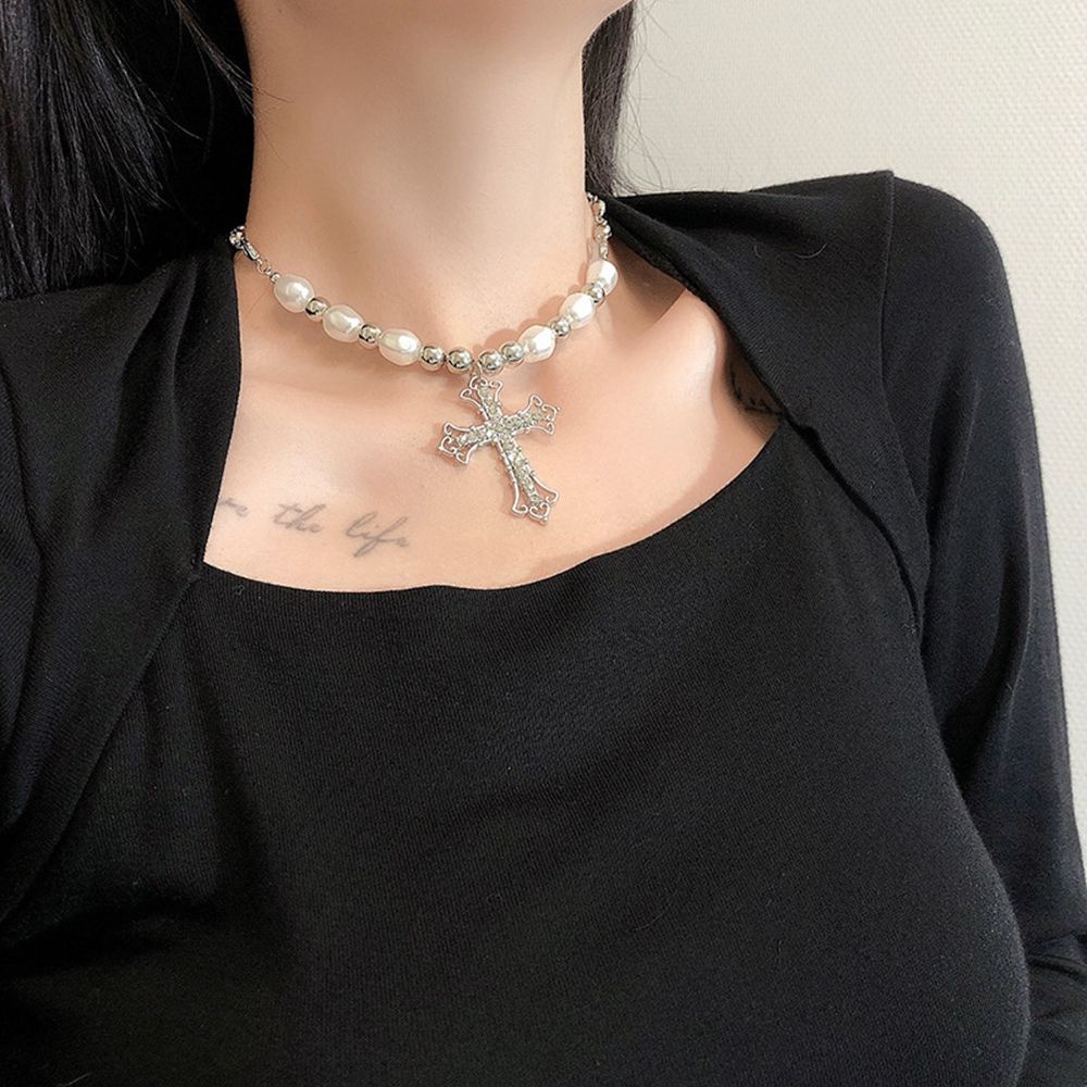 Vòng cổ Aubrey đính ngọc trai nhân tạo phong cách Hàn Quốc cho nữ