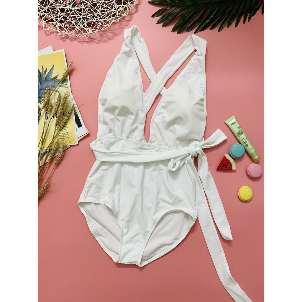 Bikini liền một mảnh sexy buộc chéo lưng hot mặc đi biển đi bơi đẹp | BigBuy360 - bigbuy360.vn