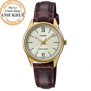 Đồng hồ nữ dây da Casio Anh Khuê LTP-V005GL-9BUDF