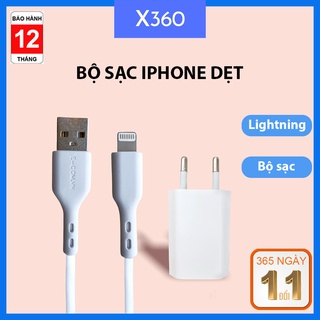 Bộ củ cáp sạc iphone dẹt chất lượng cao cho iphone 5, 6, 7, 8, x, 11, 12 series. bảo hành 12 tháng 1 đổi 1