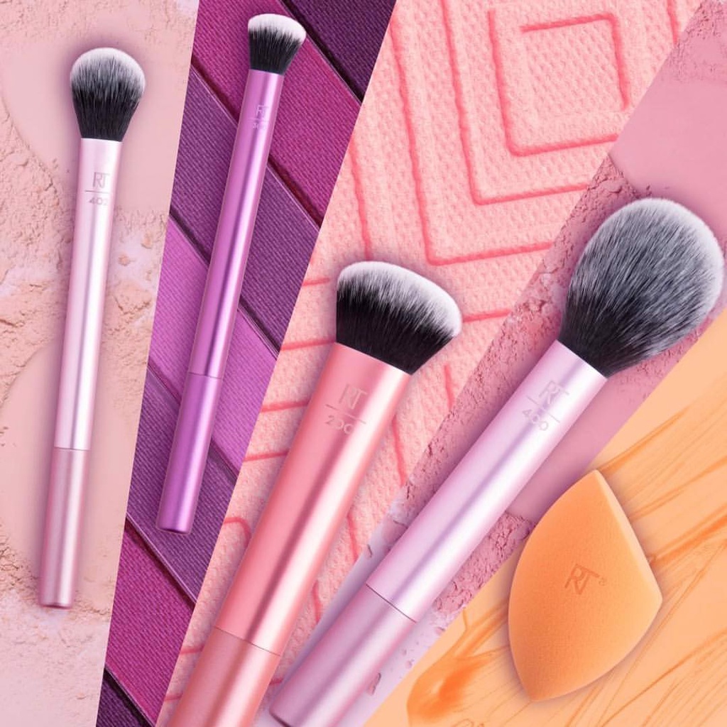Bộ Cọ 4 Cây Kèm 2 Bông Mút REAL TECHNIQUES Everyday Essential Plus