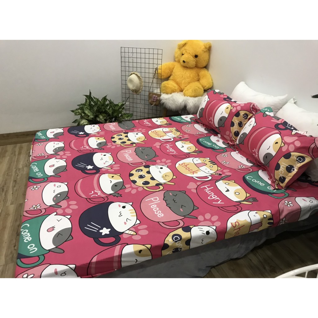 Ga Chống Thấm Cotton Hàn Quốc Mèo Hoạt Hình CTT9