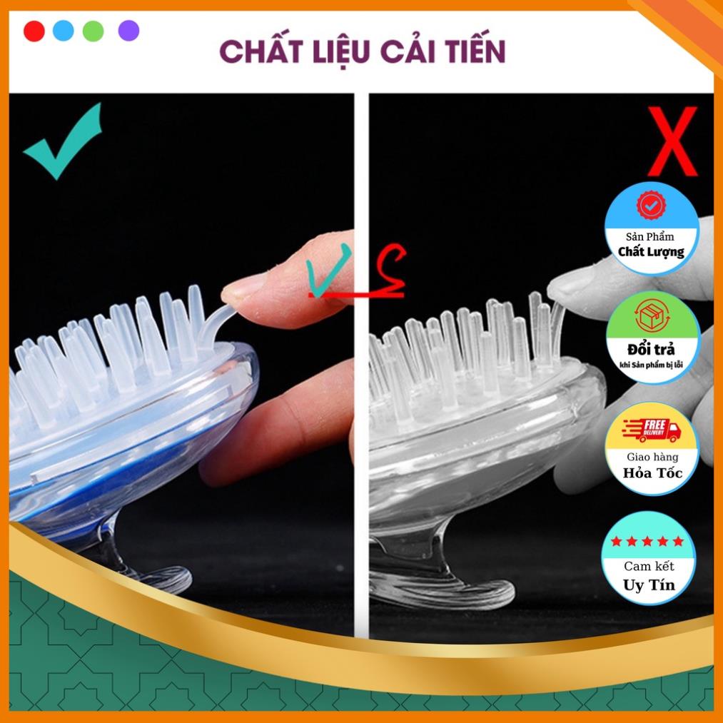 Lược Gội Đầu Massage Gai Silicon Siêu Hot, đàn hồi tốt, chống rụng tóc, Sạch gàu, giảm stress