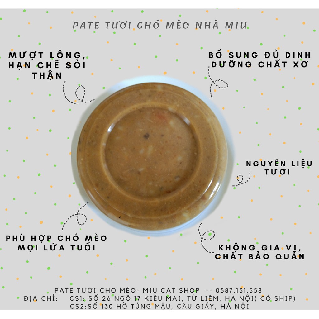 Pate mèo, pate tươi chó mèo,pate chó, pate mèo - pate gà ,cá, Hỗn hợp , bò cho Chó Mèo 500gr MIU PET SHOP ship hỏa tốc